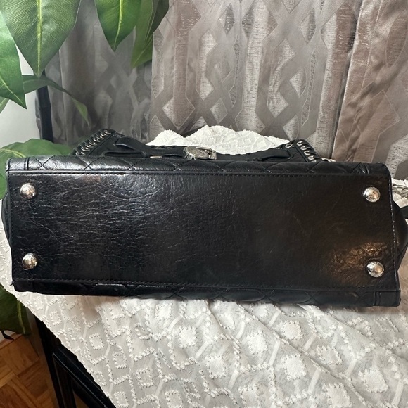 Michael Kors Black Quilted Hamilton Hippie Leather Grommet Bag - Picture 9 of 16